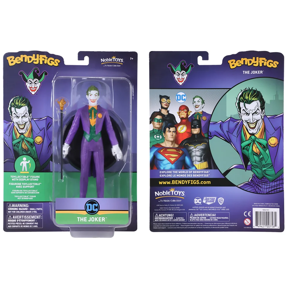 Noble Collection DC Universe Joker BendyFig 7.5 Inch Action Figure Bild 1