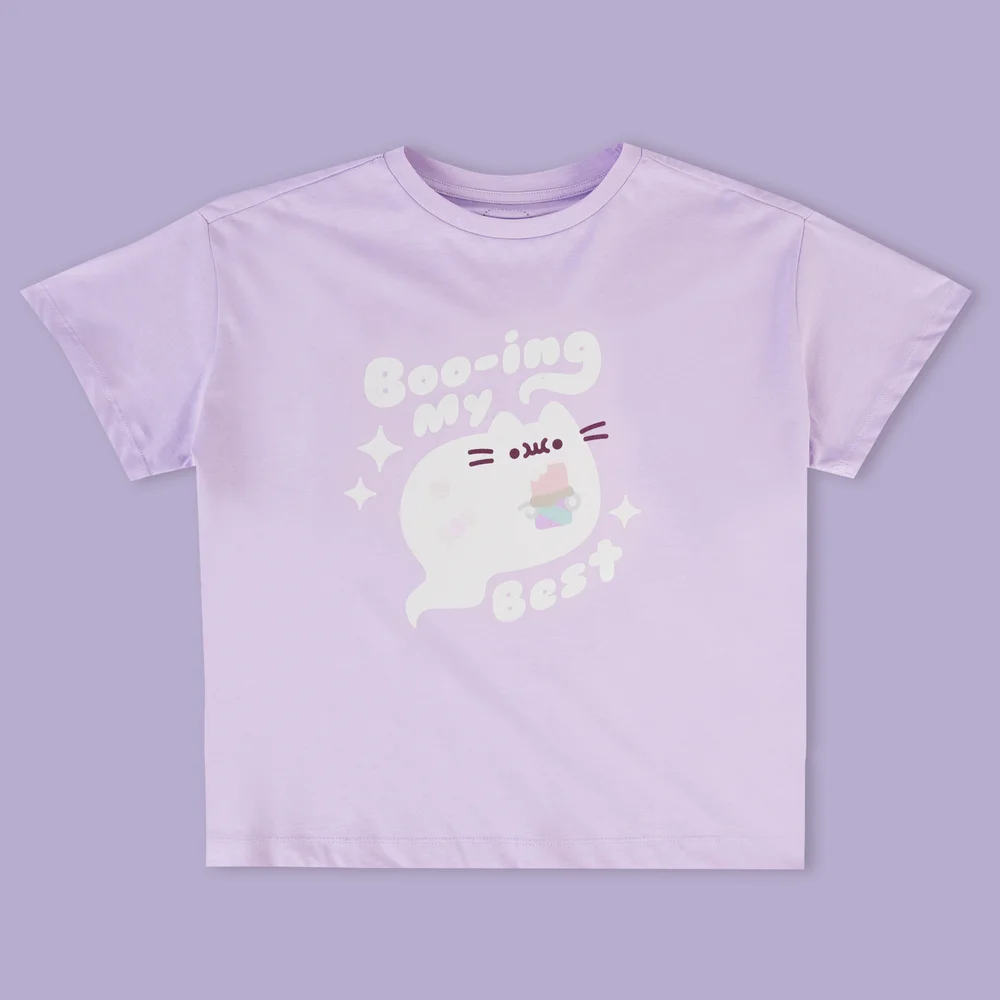 Pusheen Boo-ing My Best Women's Cropped T-Shirt - Lilac - XS - Flieder Bild 1