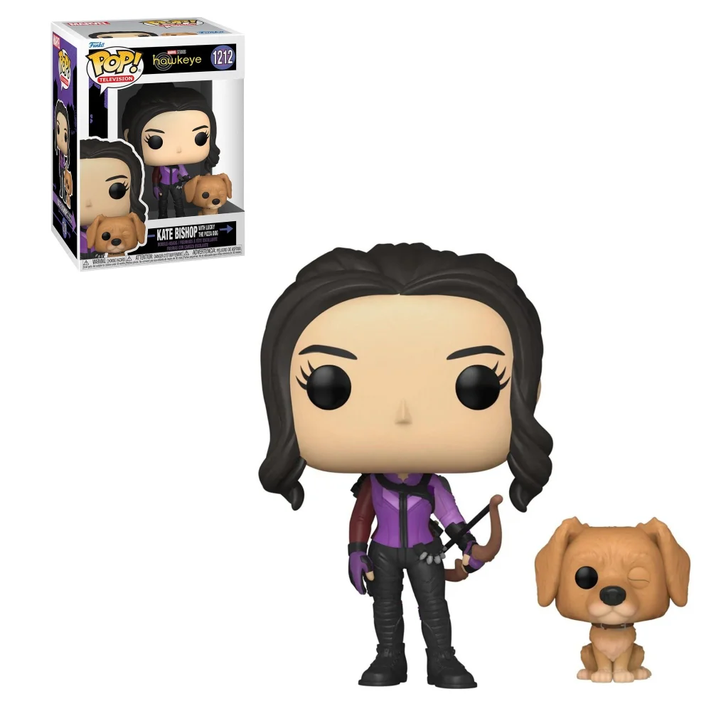 Marvel Hawkeye Kate Bishop with Lucky the Pizza Dog Funko Pop! Vinyl Bild 1