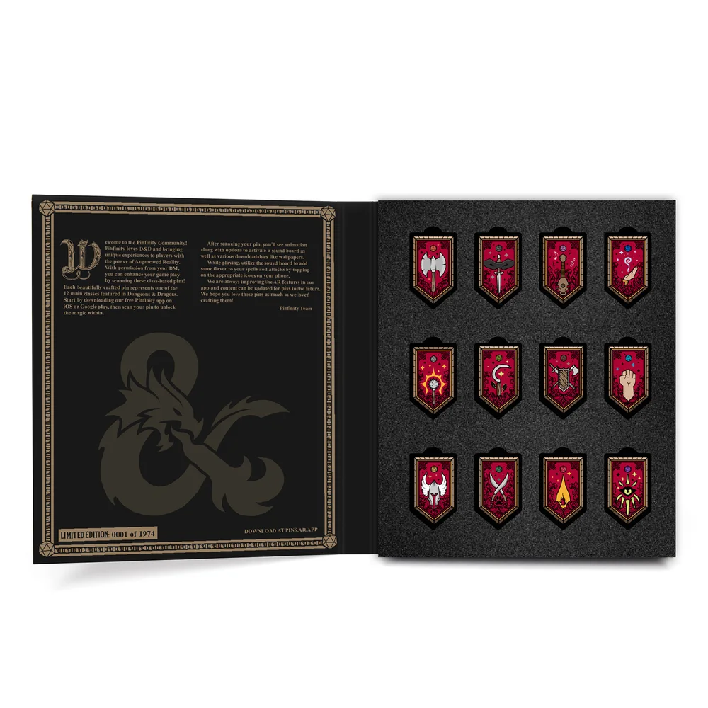 Pinfinity Dungeons and Dragons 12 Class Augmented Reality Pin Set Limited Edition Bild 1