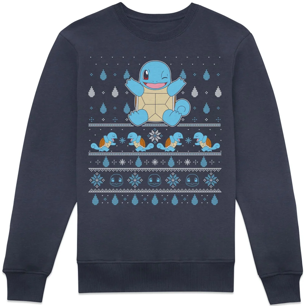 Pokémon Jingle Shells Unisex Weihnachtspullover – Navy - S Bild 1