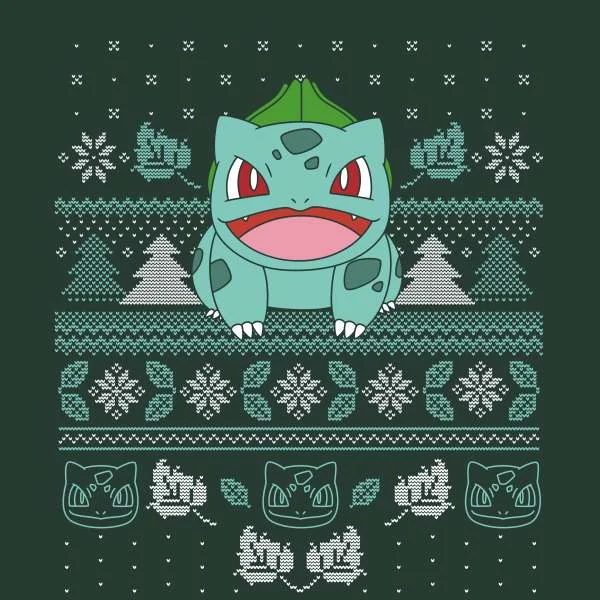 Pokémon Deck The Halls Unisex Weihnachtspullover – Grün