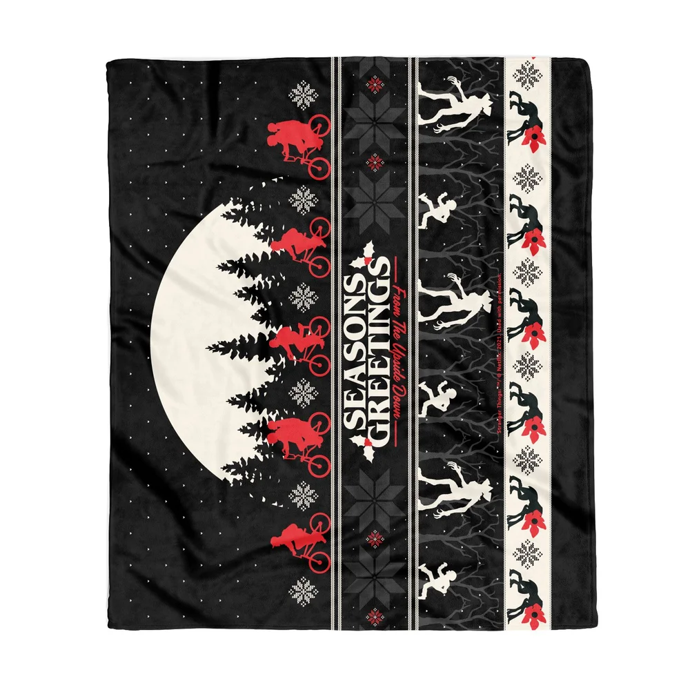 Stranger Things Seasons Greetings From The Upside Down Fleece Blanket - M Bild 1