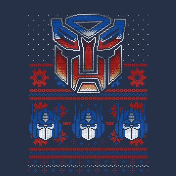 Transformers Christmas Autobots Classic Ugly Knit Unisex Weihnachtspullover – Navy