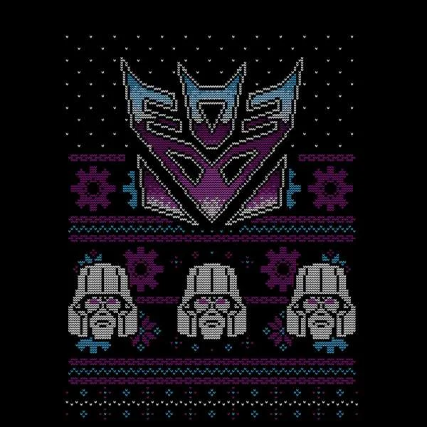 Transformers Christmas Decepticons Classic Ugly Knit Unisex Weihnachtspullover – Schwarz