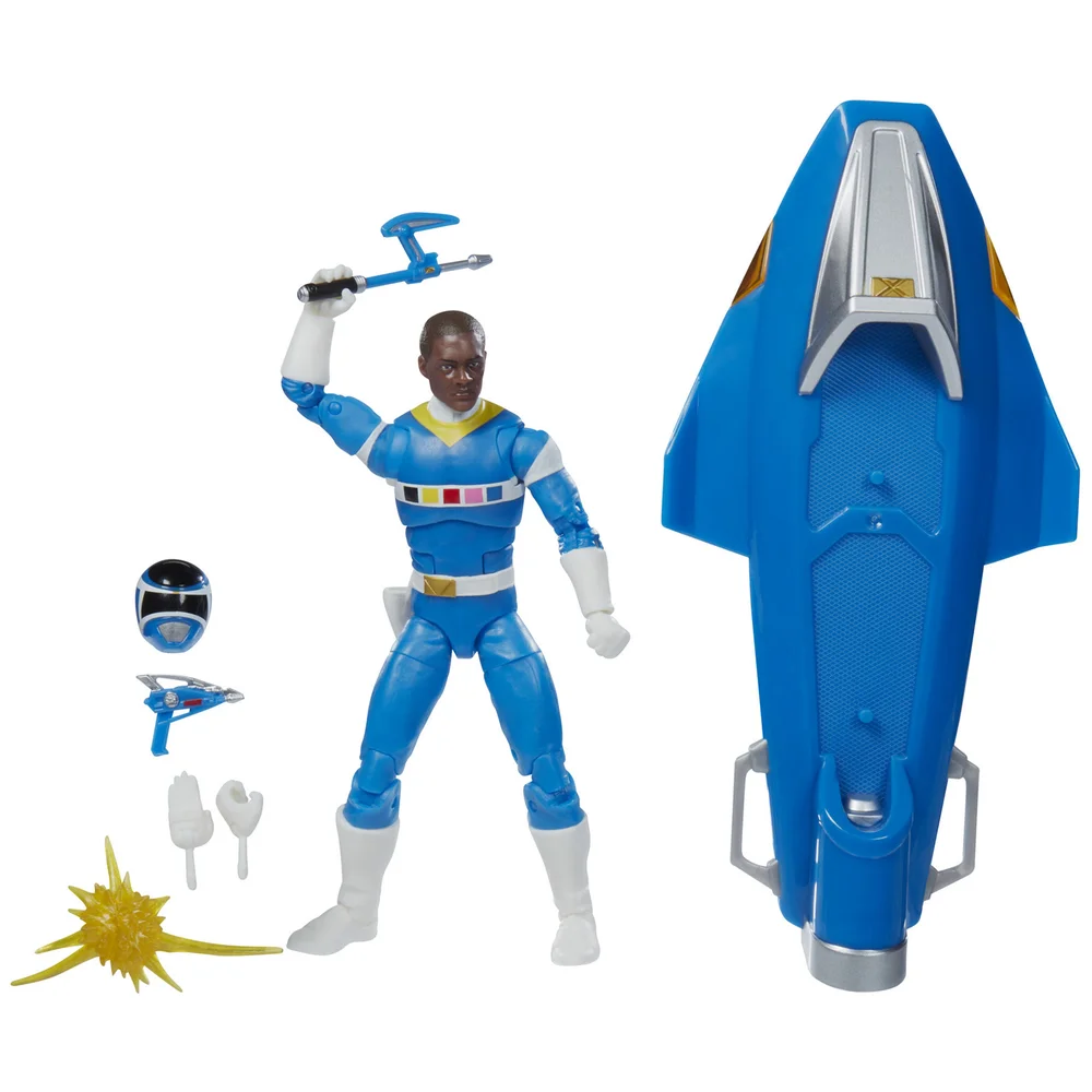 Hasbro Power Rangers Lightning Collection In Space Blue Ranger & Galaxy Glider Figure Bild 1
