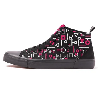 AKEDO X Squid Game Signature High Top Trainers - Schwarz