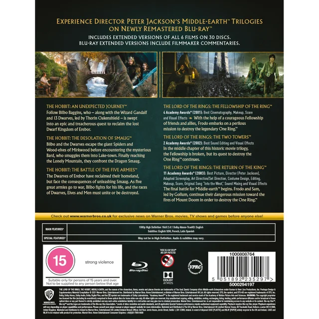 Middle-earth: 6-film Collection (Remastered Extended Edition)