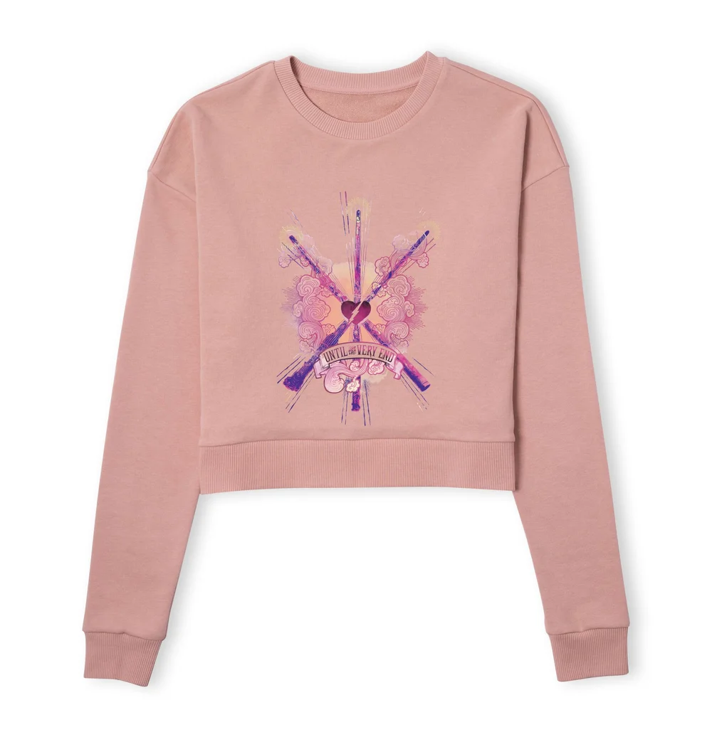 Harry Potter Until The Very End Women's Cropped Sweatshirt - Dusty Pink - XS Bild 1
