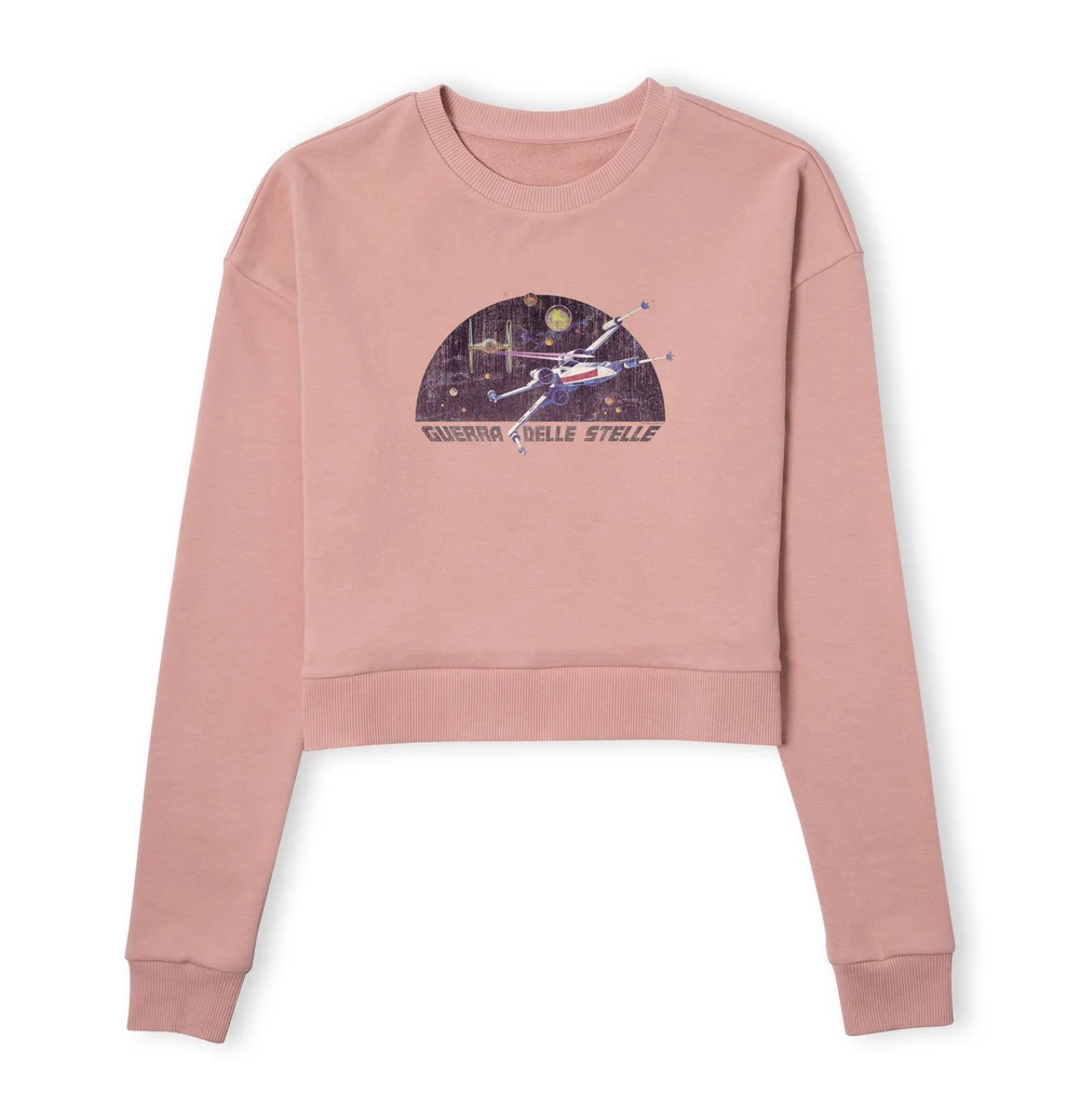 Star Wars X-Wing Italian Women's Cropped Sweatshirt - Dusty Pink - XS Bild 1