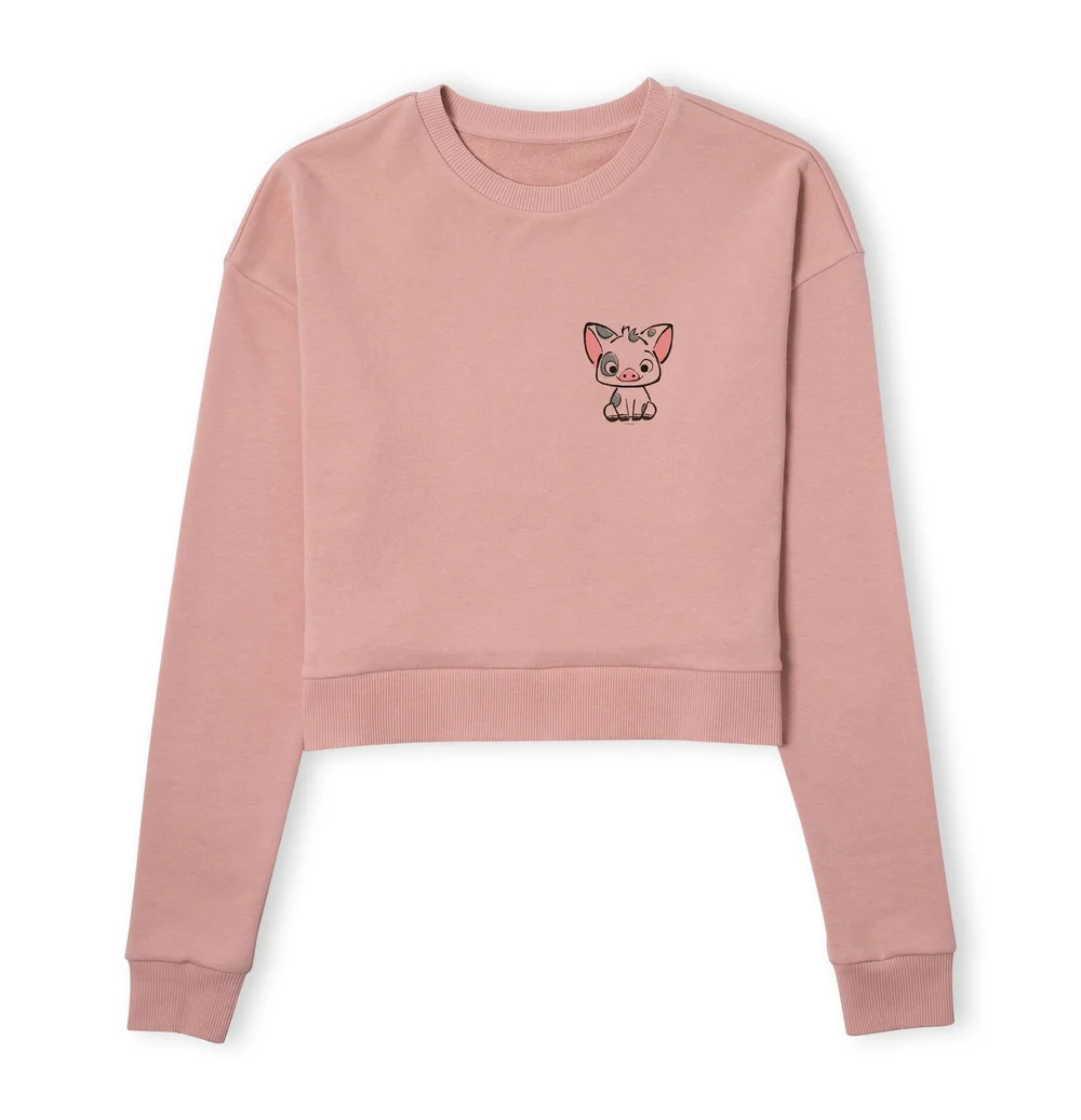 Moana Pua The Pig Women's Cropped Sweatshirt - Dusty Pink - XS Bild 1