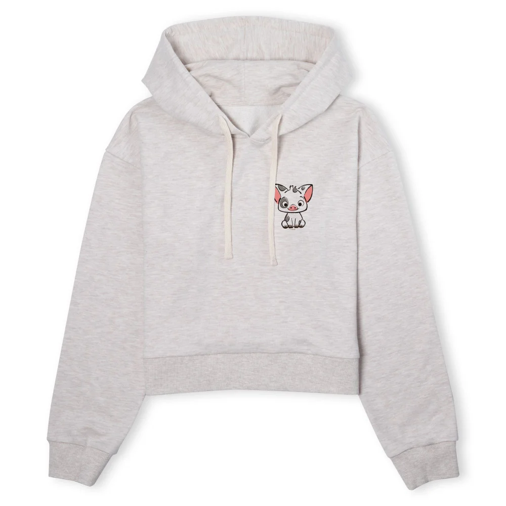 Moana Pua The Pig Women's Cropped Hoodie - Ecru Marl - L Bild 1