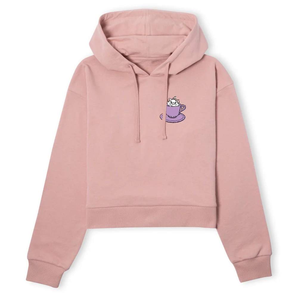 Disney Aristocats Marie Teacup Women's Cropped Hoodie - Dusty Pink - S Bild 1