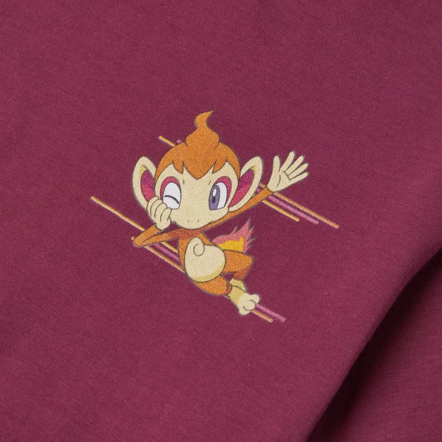 Pokémon Chimchar Unisex T-Shirt - Burgund