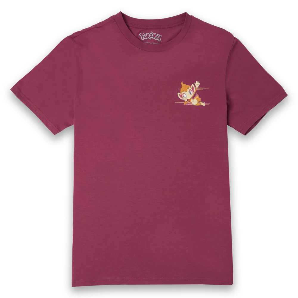 Pokémon Chimchar Unisex T-Shirt - Burgund - S Bild 1