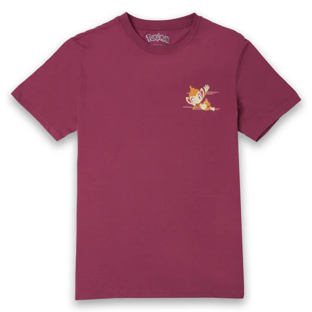 Pokémon Chimchar Unisex T-Shirt - Burgund