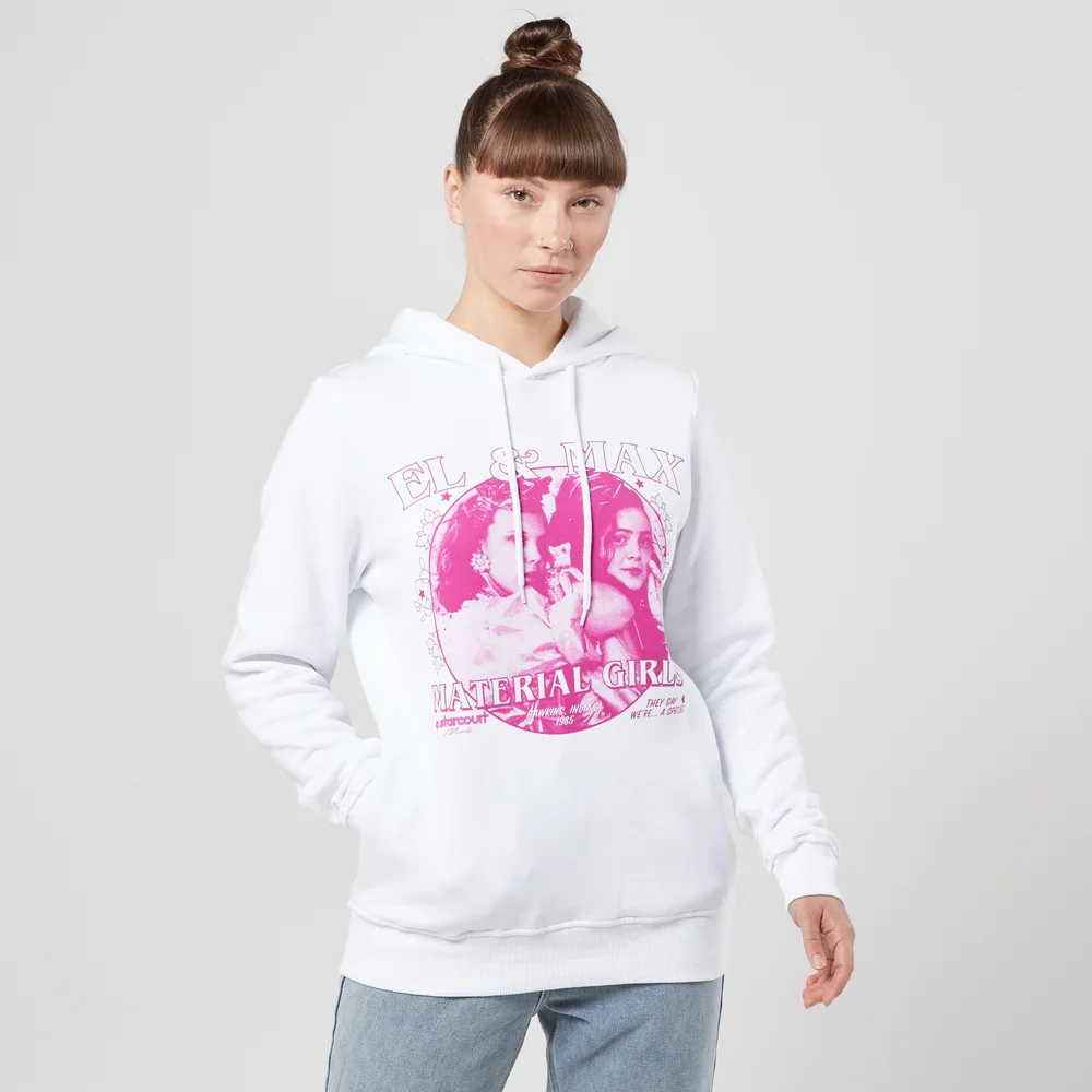 Stranger Things El And Max Material Girls Hoodie - Weiß - S Bild 1