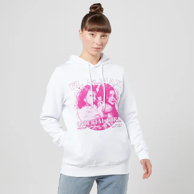Stranger Things El And Max Material Girls Hoodie - Weiß