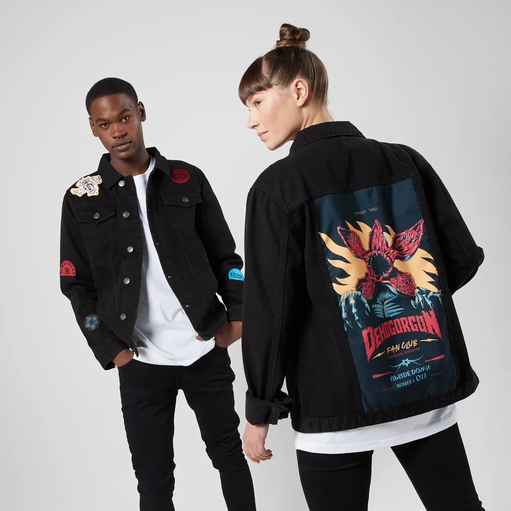 Stranger Things The Demogorgon Fan Club Denim Jacke - Schwarz - L - Schwarz Bild 1