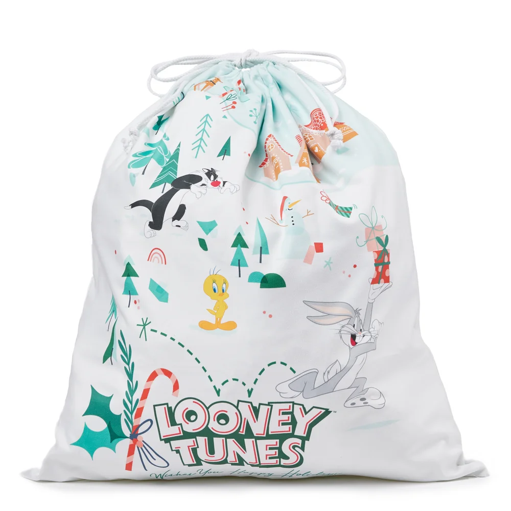 Looney Tunes Xmas Wishin' You Happy Holidays Christmas Santa Sack Bild 1