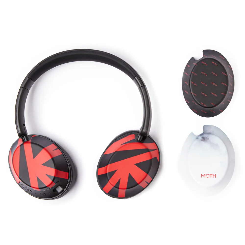 MOTH Red Dash Over-Ear Headphones & Caps Bild 1