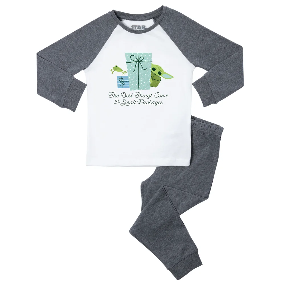 Star Wars Yoda Gift Kids' Pyjamas - Grey White - 3-4 Jahre Bild 1