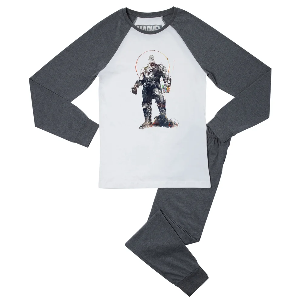 Marvel Thanos Men's Pyjama Set - Grey White - S Bild 1