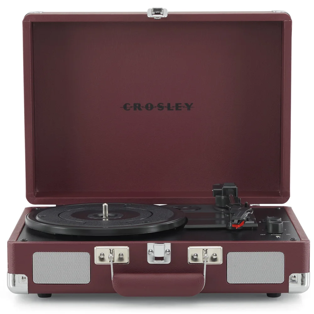 Cruiser Plus Deluxe Portable Turntable - With Bluetooth Output - Burgundy Bild 1