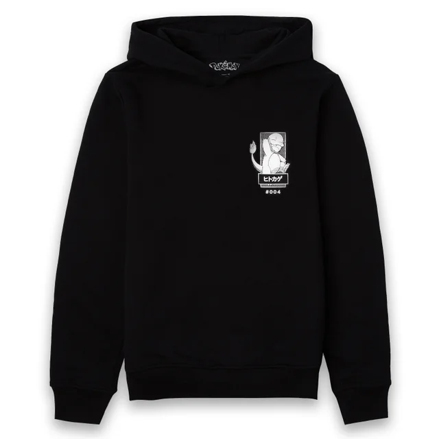 Pokémon Glumanda Manga Unisex Hoodie - Schwarz
