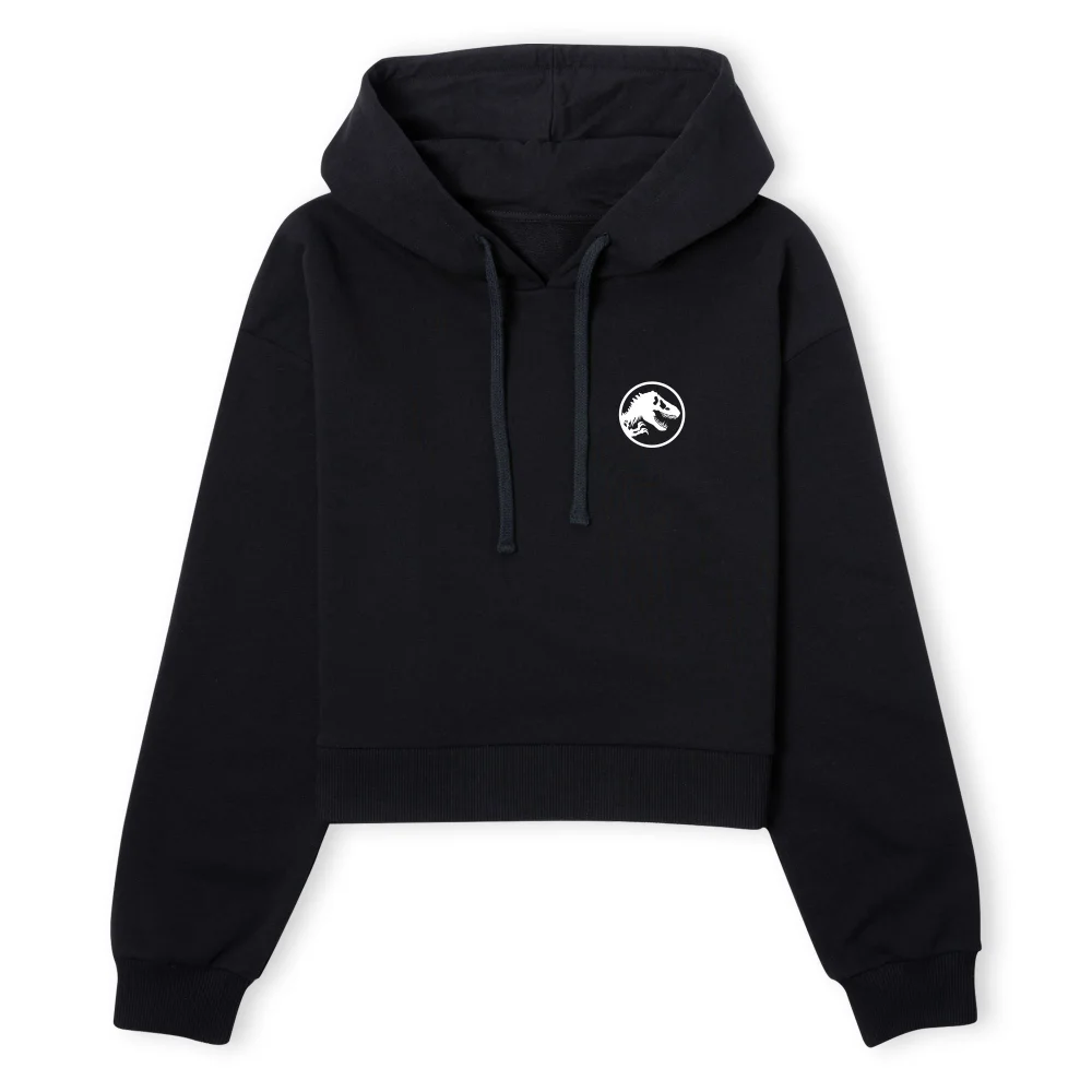 Jurassic Park Evergreen Ranger Logo Women's Cropped Hoodie - Black - XS - Schwarz Bild 1