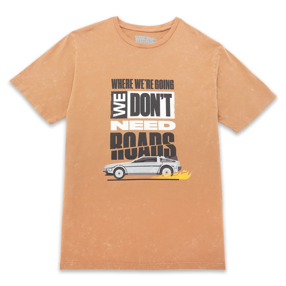 Back to the Future Where We're Going We Don't Need Roads Unisex T-Shirt - Tan - M Bild 1