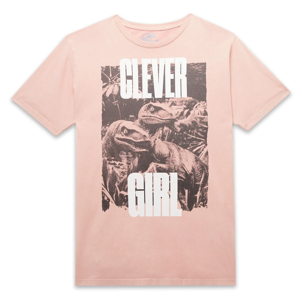 Jurassic Park Clever Girl Unisex T-Shirt - Pink Acid Wash - S Bild 1
