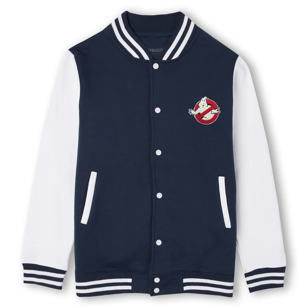 Ghostbusters Bustin' Equipment Embroidered Varsity Jacket - Navy / White - L Bild 1