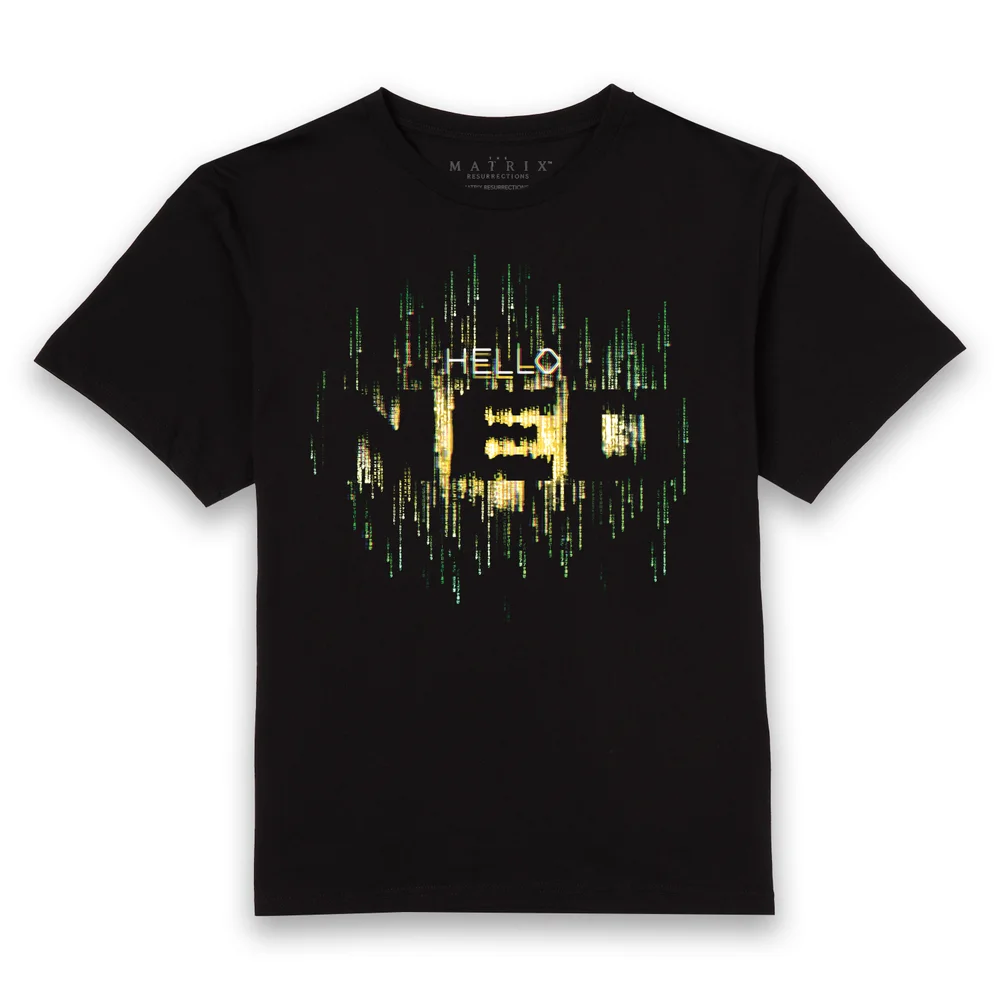 Matrix Hello Neo Unisex T-Shirt - Black - S Bild 1