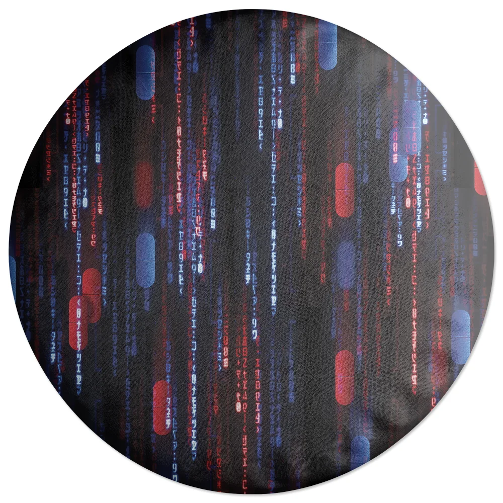 Decorsome Matrix Choice Is An Illusion Round Cushion Bild 1