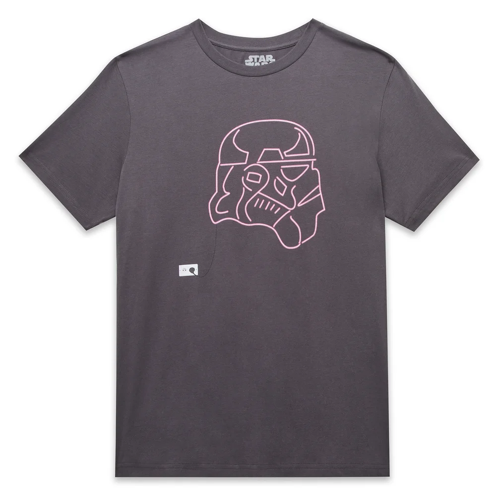 Star Wars Neon Storm Trooper Unisex T-Shirt - Charcoal - S Bild 1