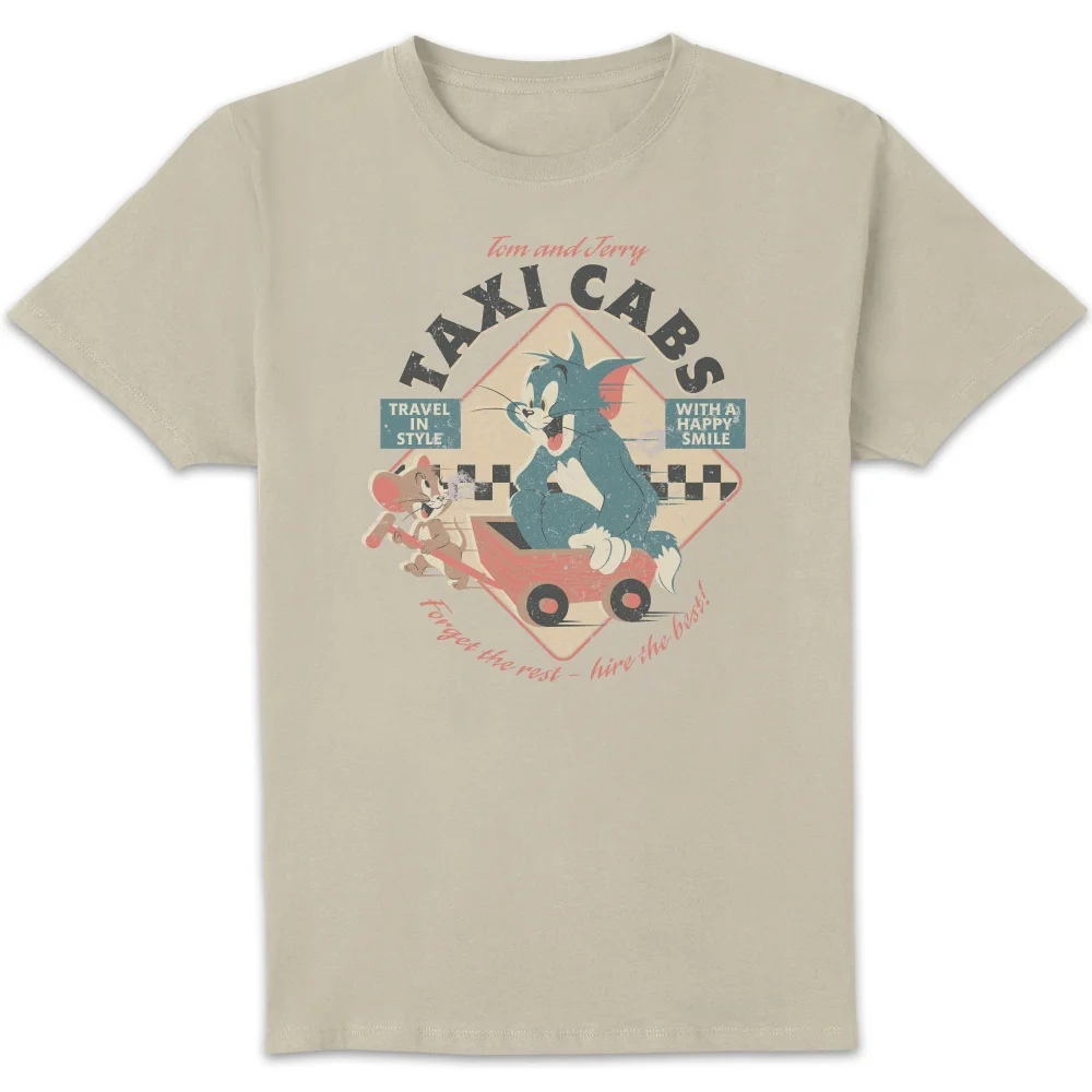 Tom & Jerry Taxi Cabs Unisex T-Shirt - Vintage Cream - S Bild 1