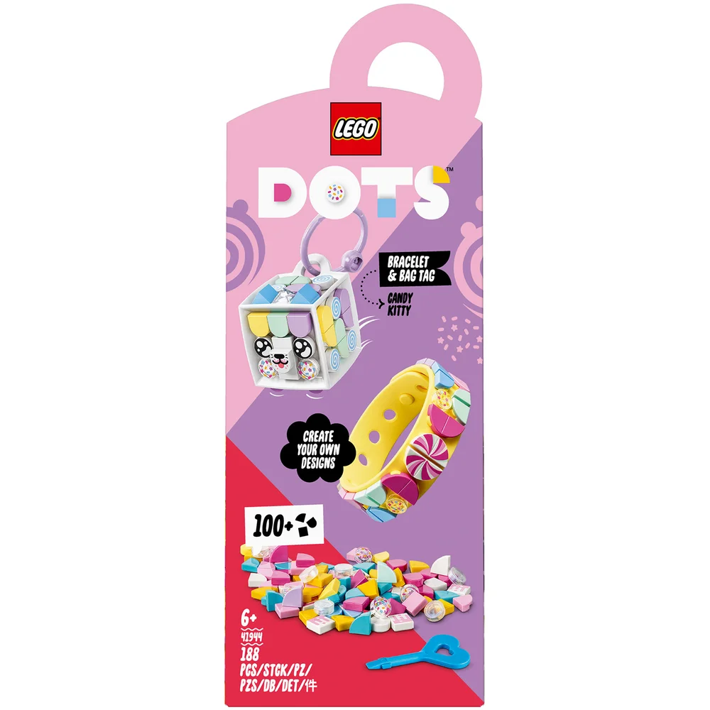 LEGO DOTS: Candy Kitty Bracelet & Bag Tag Craft Set (41944) Bild 1