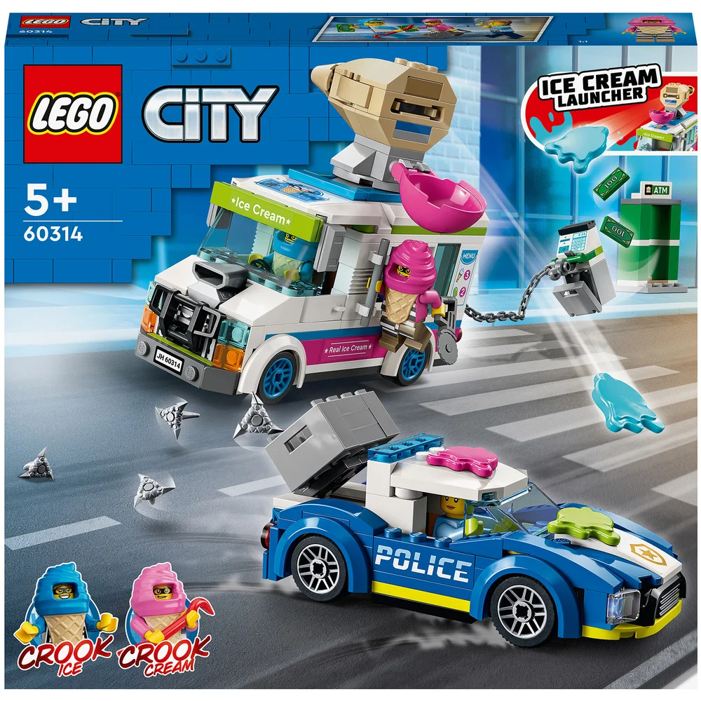 LEGO City: Police Ice Cream Truck Police Chase Van Toy (60314) Bild 1