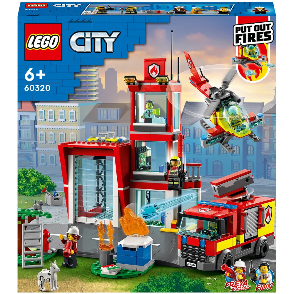 LEGO City: Feuerwache, Feuerwehr-Spielzeug für Kinder ab 6 Jahren (60320) Bild 1