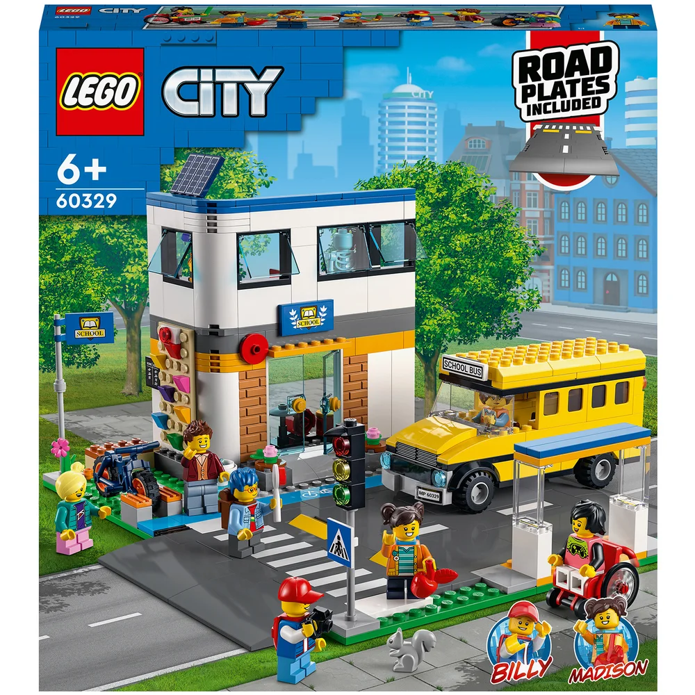 LEGO My City: School Day Bus Toy & Road Plates (60329) Bild 1