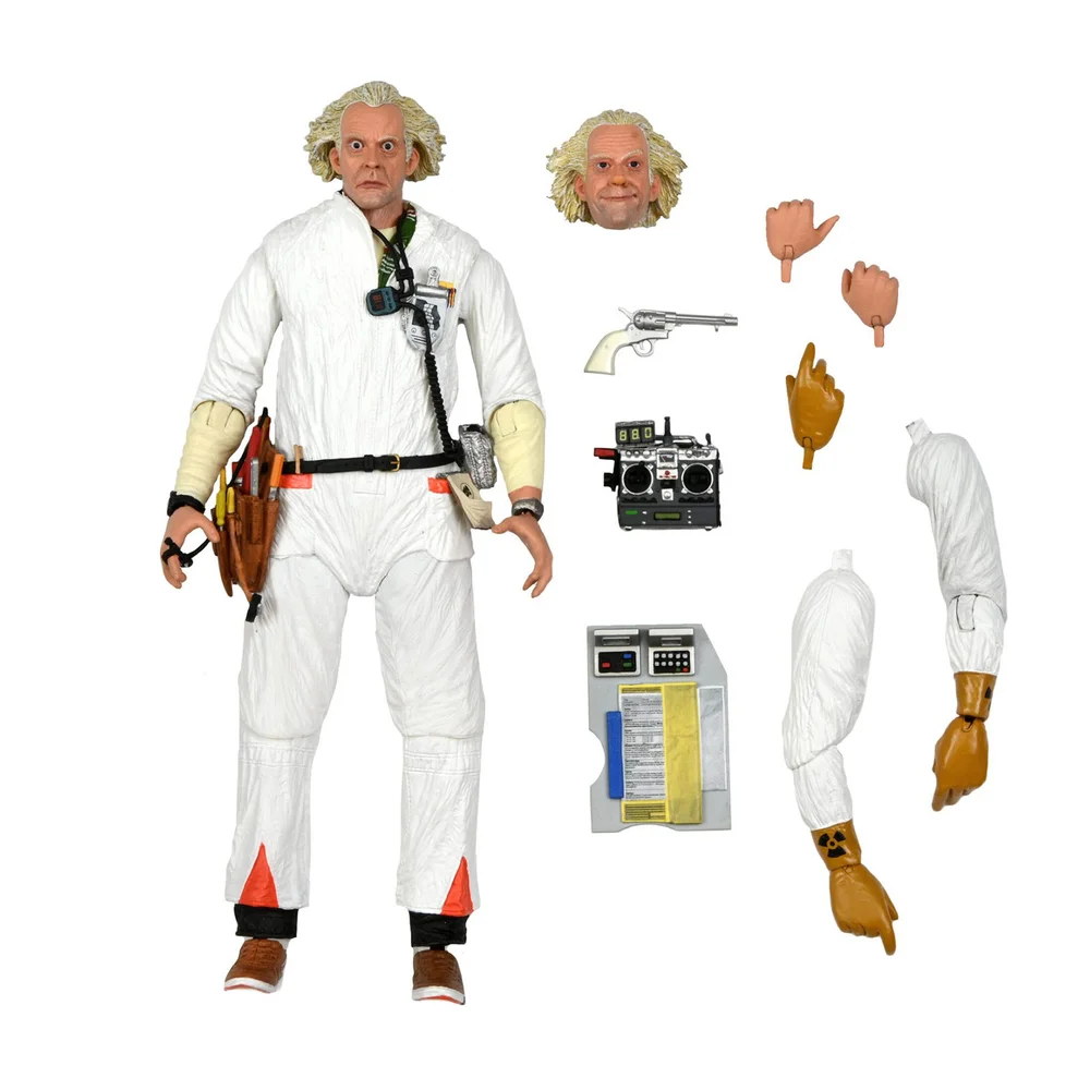 NECA Back to the Future Doc Brown 1985 Hazmat Suit Ultimate 7 Inch Action Figure Bild 1