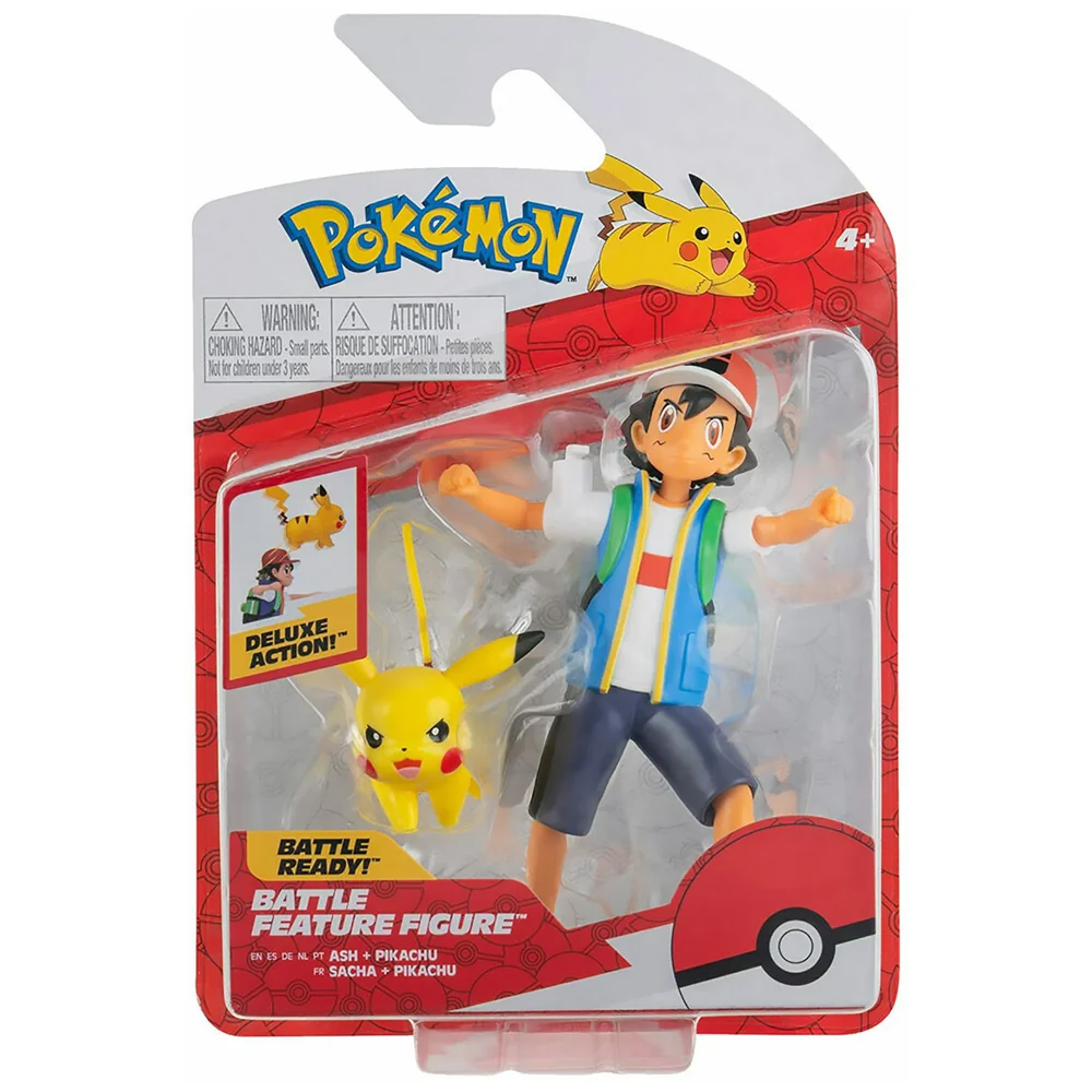 Pokémon Pikachu and Ash Ketchum Battle Ready Figure 2 Pack Bild 1