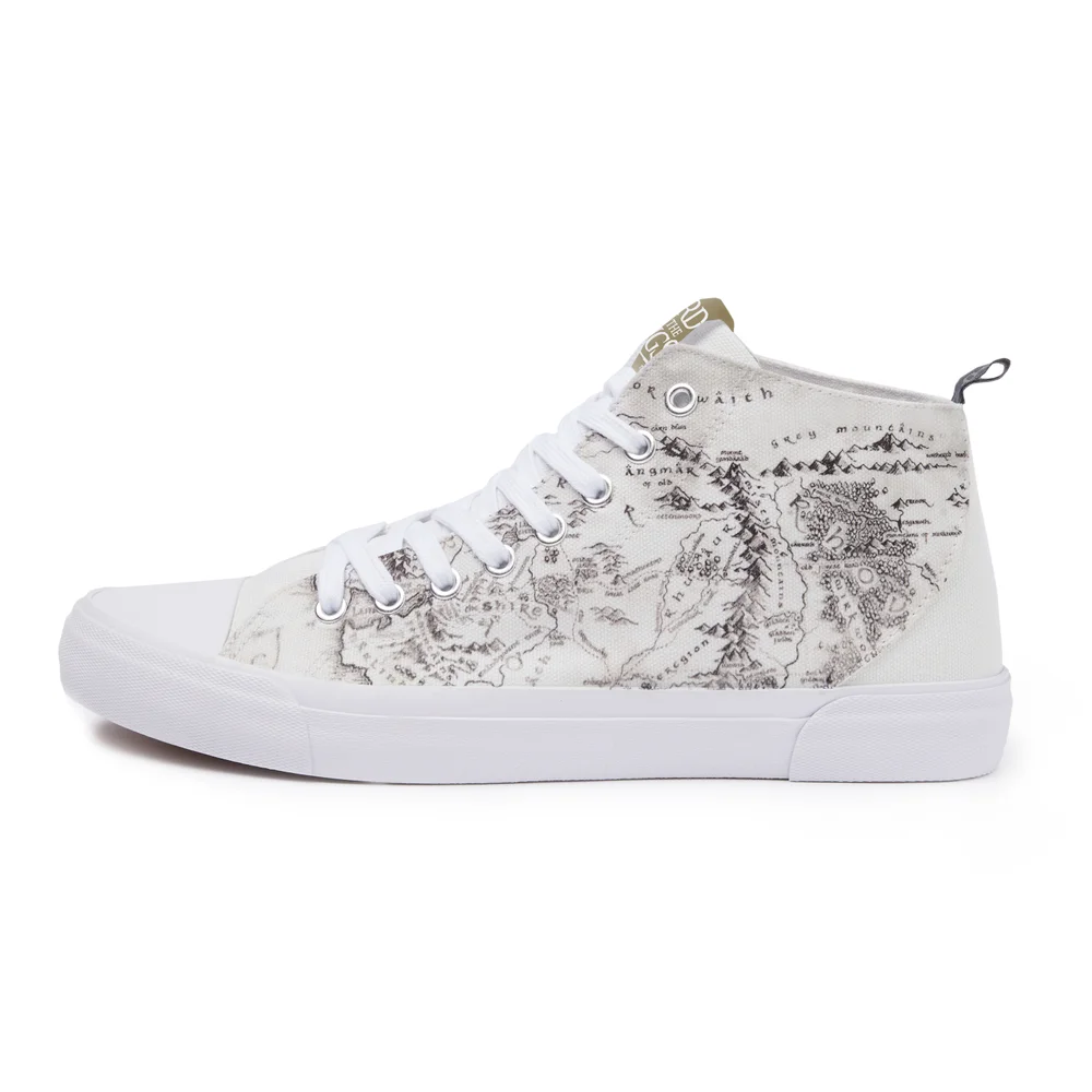 Akedo x Lord Of The Rings Map White Signature High Top - UK 3 / EU 35.5 / US Men's 3.5 / Women's 5 Bild 1