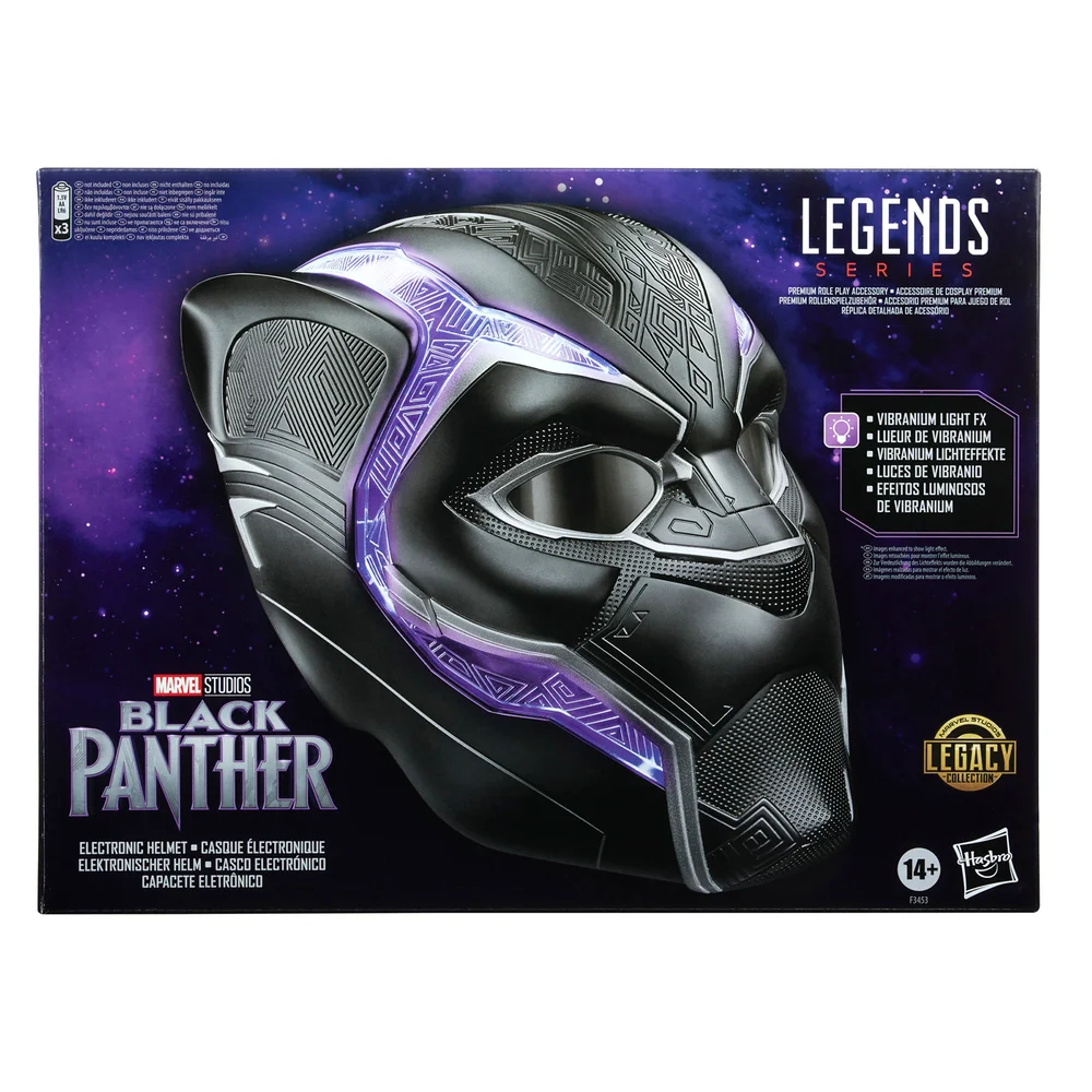Hasbro Marvel Legends Series Black Panther Electronic Role Play Helmet Bild 1