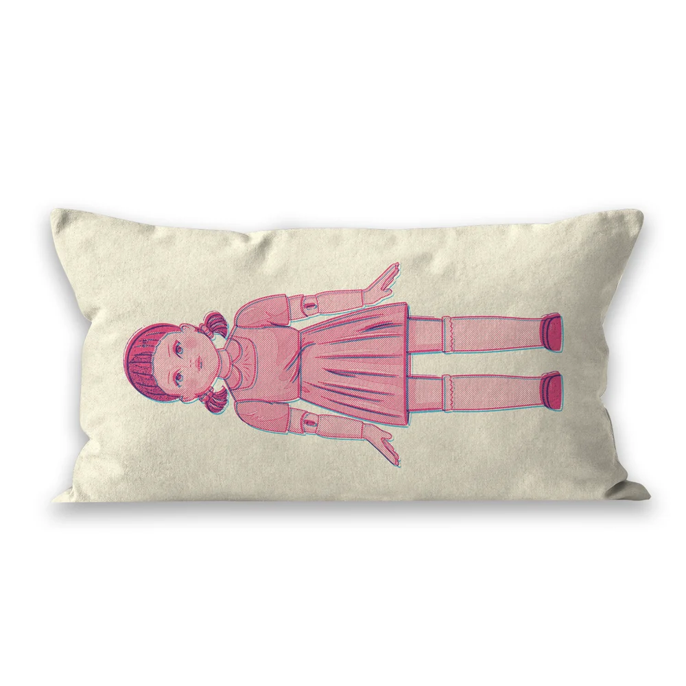 Squid Game Doll Glitch Rectangular Cushion - 30x50cm - Soft Touch Bild 1
