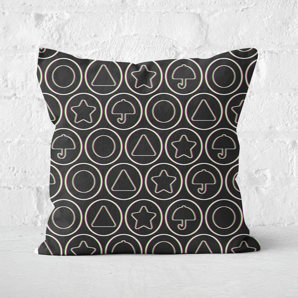 Squid Game Honeycomb Glitch Square Cushion - 40x40cm - Soft Touch Bild 1