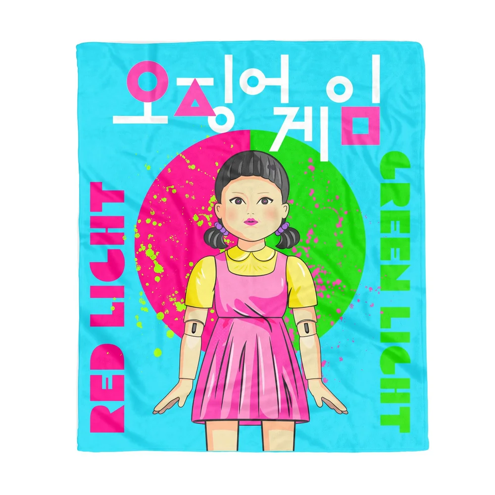 Squid Game Red Light Green Light Fleece Blanket - M Bild 1