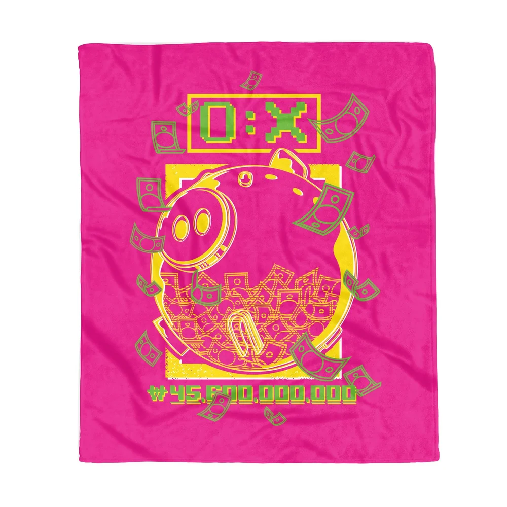 Squid Game Piggy Bank Fleece Blanket - M Bild 1