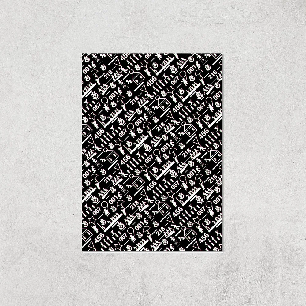 Squid Game Games Glitch Giclee Art Print - A4 - Print Only Bild 1